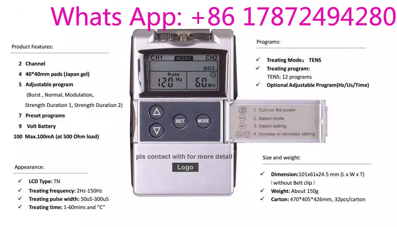 7000 4 channel 15 modes pain r - Tens Pain Relief Unit ulasan dan harga