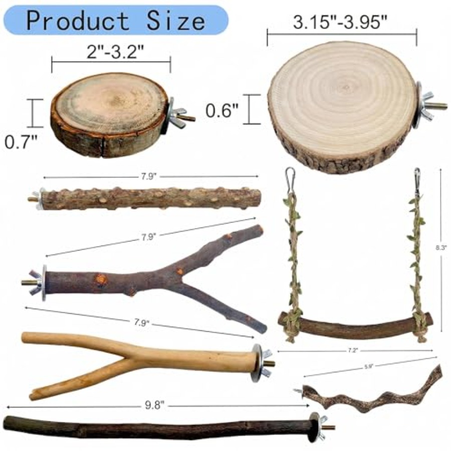 8PCS natural wood bird perches - Health & Wellness Kuala Lumpur Reviews ulasan dan harga